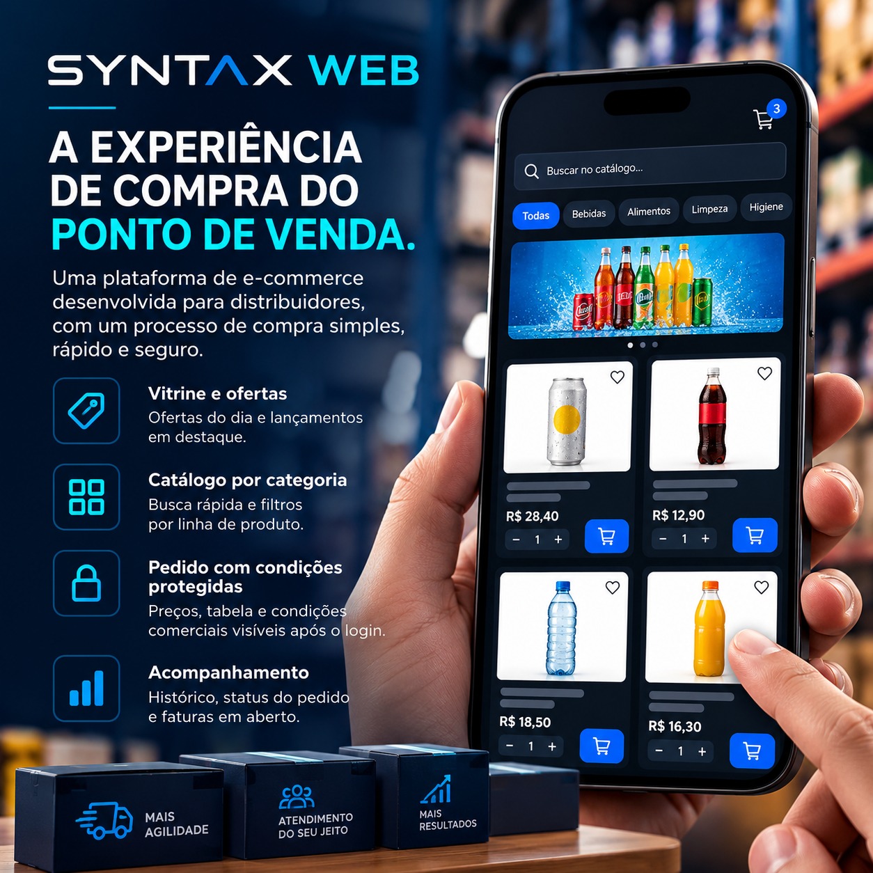 Conceito de e-commerce Syntax Web